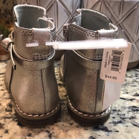 GAP METALLIC BOW TODDLER BOOTS NEW - Picture 4 of 8